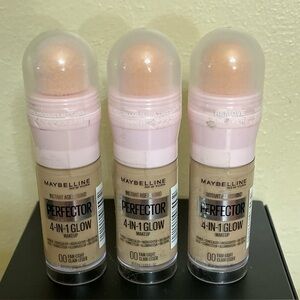 Maybelline instant age rewind 4 in 1 glow makeup lot fair light 3 pack